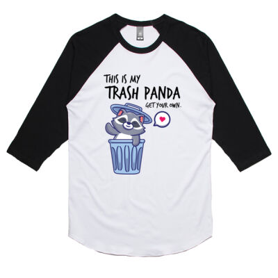 Trash Panda Cute - Baseball T-Shirt Thumbnail